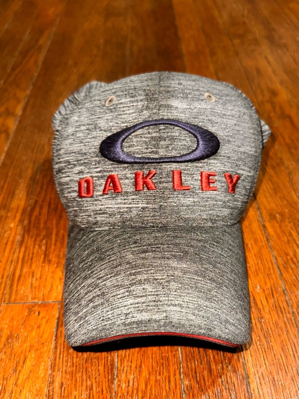 Oakley USA Heather Gray Red And Blue Baseball Hat with American Flag